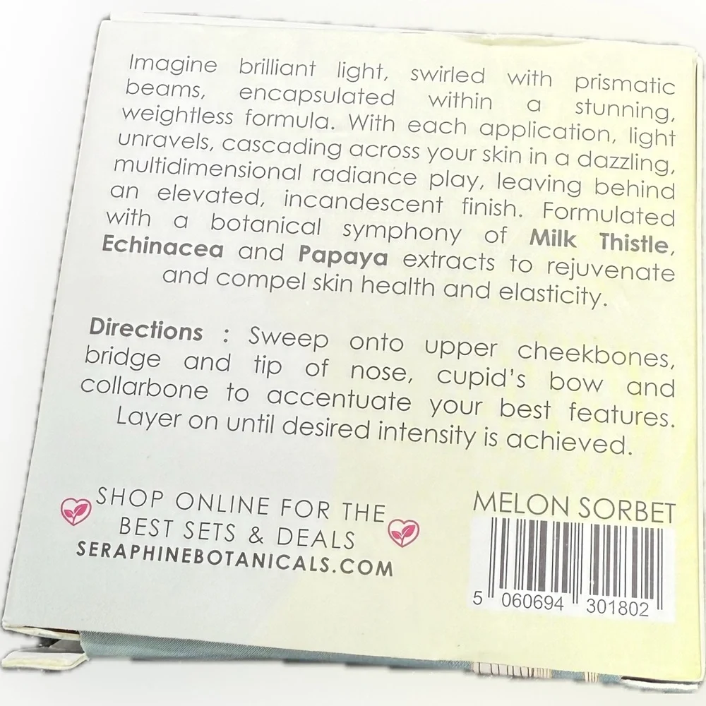 🩷SERAPHINE BOTANICALS🩷First Light Superfine Ultra Beaming Baked Highlighter/NIB - Picture 6 of 10